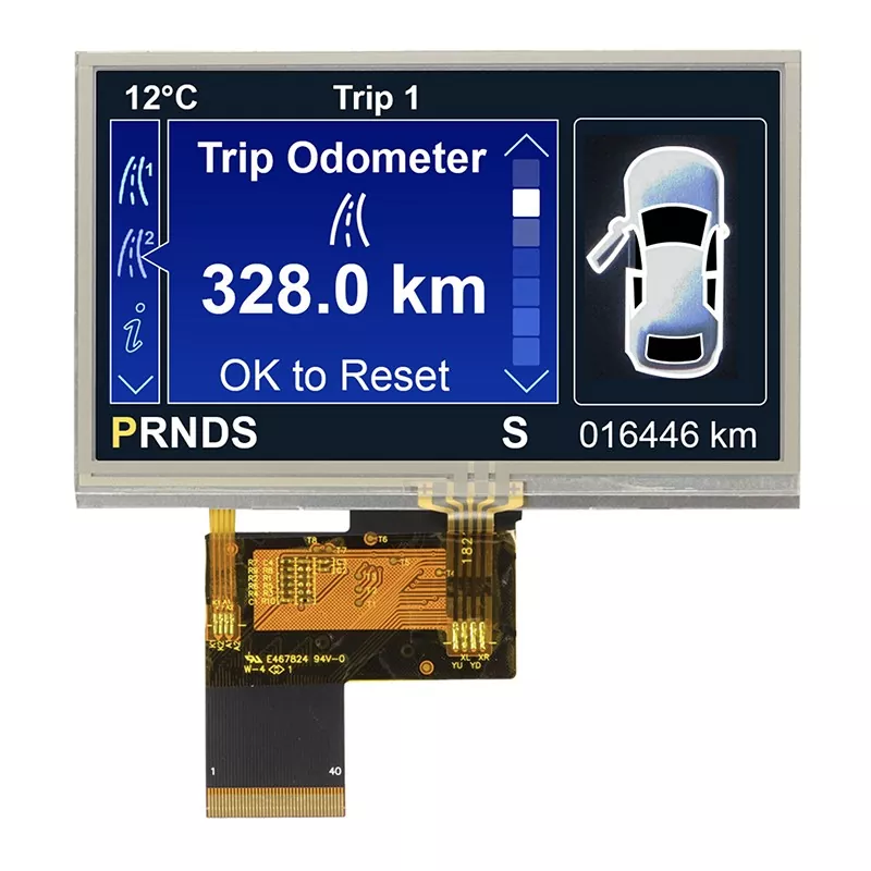 4,3 inch 480x272 Mô -đun TFT cảm ứng điện trở